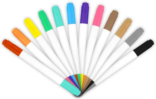 YR Bolígrafos de neón de doble cara para tablero LED iluminado, marcadores de neón aplicables para dibujar, dibujar, crear, garabatear, arte, 12