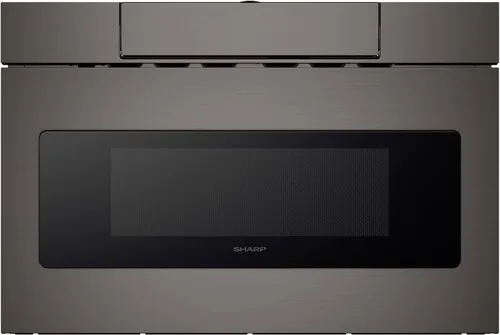 SHARP SMD2470AH Horno de microondas con cajón, 24 pulgadas, 1.2 pies cúbicos, 950 vatios, panel de control oculto con pantalla LCD digital, acero