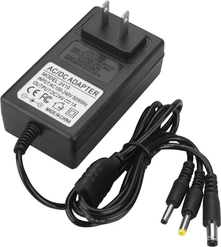 Cargador de 24 V de iones de litio 24V-1A Cargador AC/DC para la mayoría de masajeadores de 24 V, batería de carga CC 0.217 x 0.098 in / 0.083 in