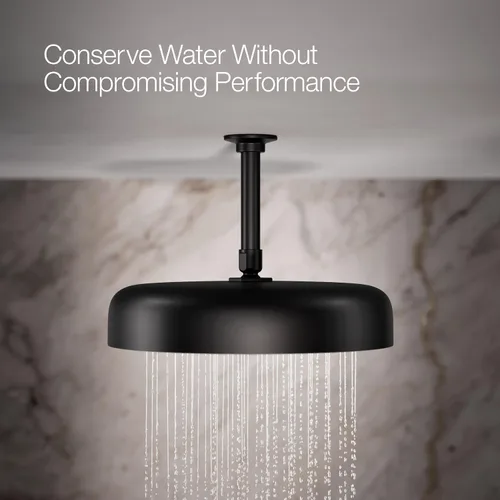 Miniatura 4 de KOHLER 26291-G-BL Statement™ Cabezal de lluvia redondo de 12" de una sola función, 1.75 gpm, negro mate