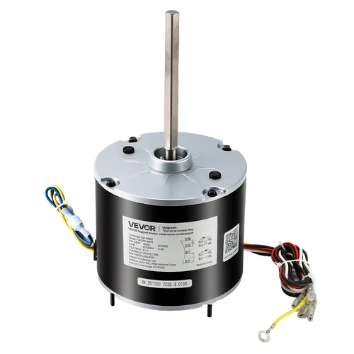 Miniatura 9 de VEVOR Motor de ventilador de condensador con condensador, 1/3HP 1075RPM 208-230V, compatible con GE Genteq K55HXGDD-81195 5KCP39GGY209AS, Fasco D925
