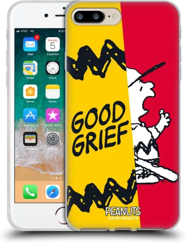 Miniatura 227 de Head Case Designs Funda de gel con licencia oficial de Peanuts Snoopy & Woodstock Halfs and Laughs [protección de grado militar] compatible