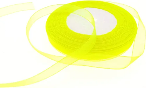 Miniatura 26 de Dxeud Cinta de organza transparente (roja, 1/2" x 50 yardas)