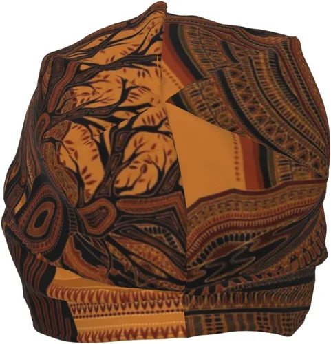 Miniatura 45 de Gorro africano holgado para adultos, tejido elástico, de calavera, gorro de invierno para exteriores para mujeres y hombres