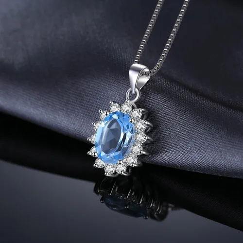 Miniatura 16 de JewelryPalace Princess Diana Kate Middleton Natural Amethyst Citrine Garnet Peridot Topaz Created Ruby Sapphire Simulated Emerald Pendant Necklace