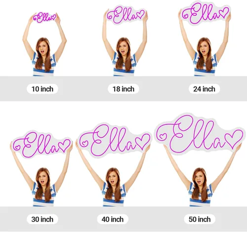 Miniatura 6 de Letrero de neón personalizado para regalos de Navidad, letrero de nombre de neón hecho a mano para niños, letrero de nombre personalizado con luz