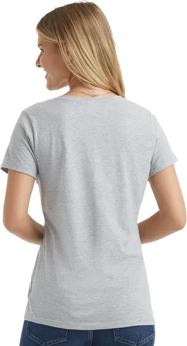 Miniatura 2 de Hanes - Camiseta de manga corta con cuello en V para mujer