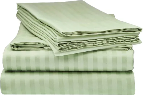 Miniatura 8 de laxlinen Super Suave Calidad 4 Pcs Hoja de cama Set (+ 30 inch) bolsillo extra profundo