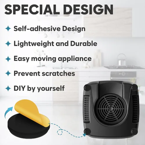 Miniatura 5 de Deslizadores de electrodomésticos para cocina, 24 piezas autoadhesivas para cocina, pequeños hallazgos de electrodomésticos, fáciles de mover