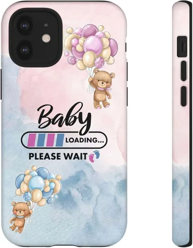 Miniatura 3 de Cute Baby Loading Phone Case for iPhone Models and Variants - Sweet Maternity Phone Cover for Pregnancy Reveal or Baby Shower Matte
