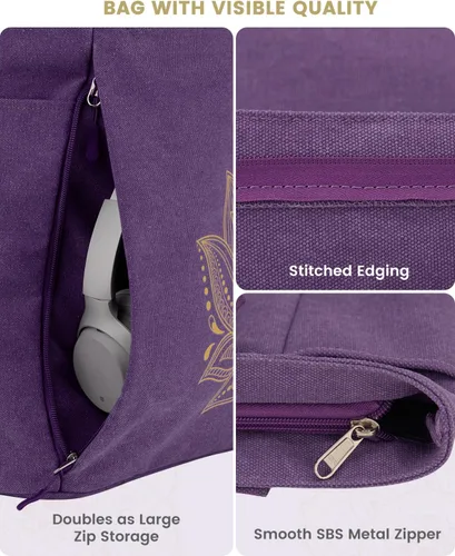 Miniatura 4 de Gonex Bolsa para Esterilla de Yoga, Bolsa Grande con Múltiples Bolsillos para Mujeres y Hombres, Portador de Esterilla de Lona, Cremallera Completa