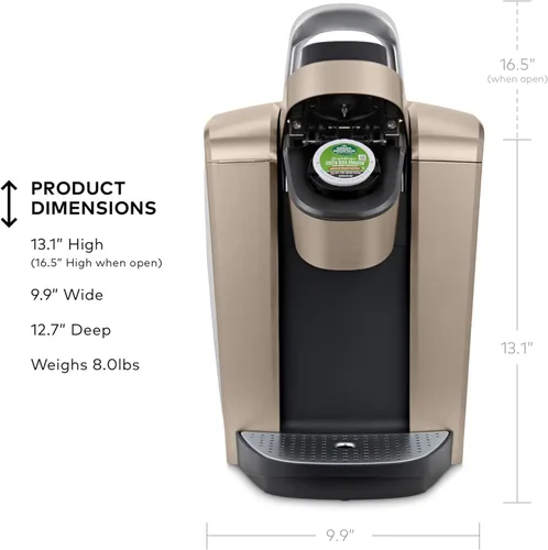 Miniatura 9 de Keurig K-Elite - Cafetera de cápsulas K-Cup de una sola porción, con control de fuerza y temperatura, capacidad de café helado, tamaño de Oro