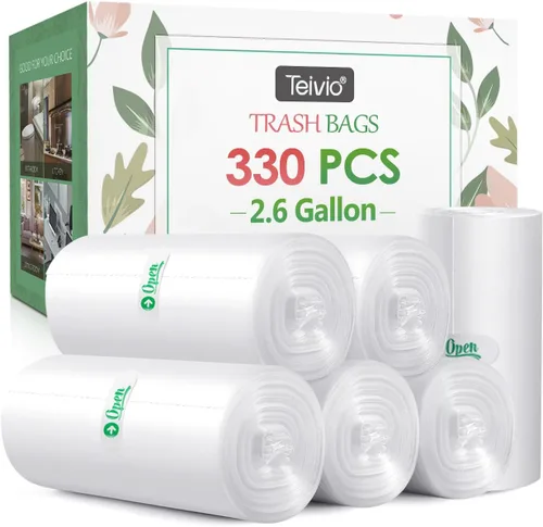 Miniatura 23 de Bolsas de basura fuertes de 1.2 galones, 220 unidades, bolsas de basura para baño, bolsas de plástico pequeñas para la oficina en casa, cocina, se