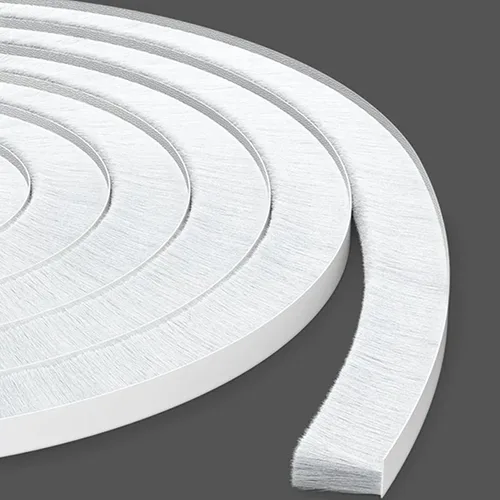 Miniatura 10 de Sello de cepillo de puerta de 33 pies, burlete de fieltro para puertas, burlete para ventanas de gabinete, bloqueador de corrientes de aire Blanco