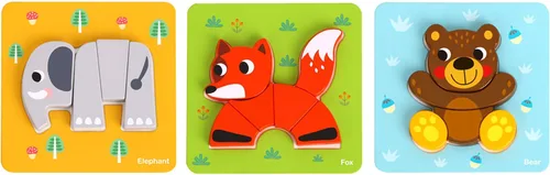 Exclusivo juego de rompecabezas de Learning Curve My First Animals de Amazon para niños, multicolor