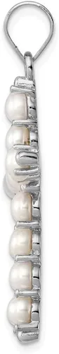 Miniatura 2 de Colgante de cruz de perlas cultivadas en agua dulce de plata de ley 36.417 1.654in x 25 mm