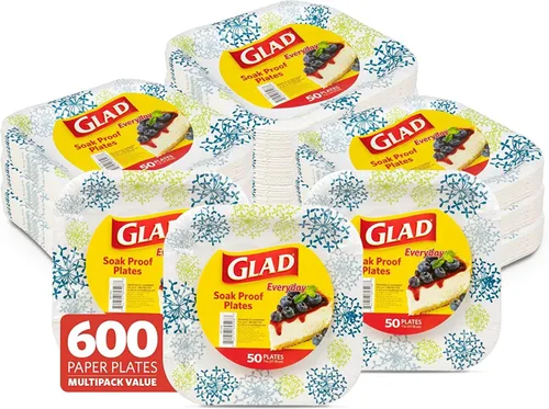 Miniatura 11 de Glad - Platos de papel desechables cuadrados para todas las ocasiones