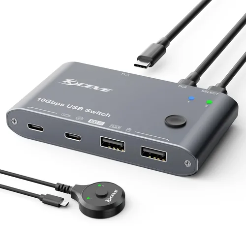 Miniatura 11 de Conmutador KVM 2 Monitores 2 Computadoras 8K Displayport 1.4 y HDMI 2.1 Monitor dual USB 3.0 2 IN 2 Out KVM Switch para 2 PC Compartir 2 Pantallas