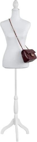Miniatura 13 de Maniquí femenino con forma de torso y cuerpo de mujer con trípode ajustable para costura, para exhibición de vestidos, joyería (color beige)