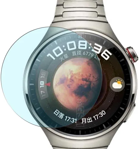 Puccy - Paquete de 3 protectores de pantalla anti luz azul, compatibles con Huawei Watch 4 Pro TPU Film Guard (no protectores de vidrio templado)