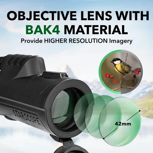 Miniatura 2 de Starscope Paquete de telescopio monocular para teléfono inteligente Pro – Monoculares de 10 x 42 pulgadas para adultos de alta potencia