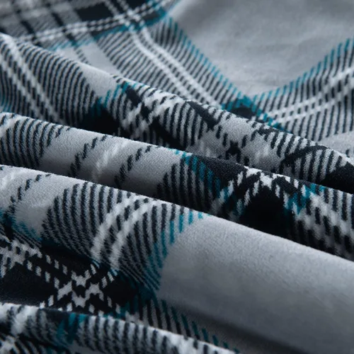 Miniatura 8 de Manta Elegant Comfort, reversible de franela sherpa, ultrasuave, peluda, acogedora y afelpada - Manta decorativa ligera para todas las estaciones