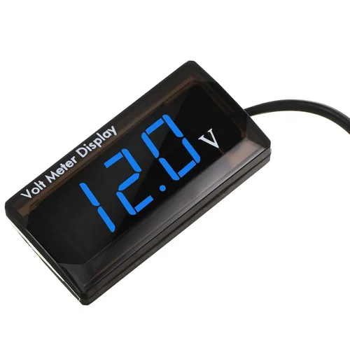 Miniatura 2 de 2 Piezas de Voltímetro Digital para Coche DC 4 a 28V, Medidor de Voltaje 12V, Medidor de Audio para Coche, Pantalla LED, Voltímetro de Voltaje
