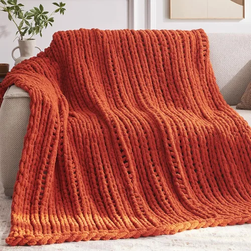 Miniatura 16 de Negwoo - Manta de punto grueso, de felpilla, para cama y sofá, manta de ganchillo hecha a mano, grande y gruesa, lavable a máquina, bonita y cómoda