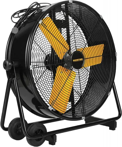 Master Ventilador industrial de barril de alta velocidad de 24 pulgadas, accionamiento directo, construcción totalmente metálica con parrilla de