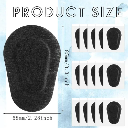 Miniatura 3 de 80 parches adhesivos para los ojos, almohadillas desechables para adultos, vendajes adhesivos sin látex (3.3 x 2.3 pulgadas, negro)