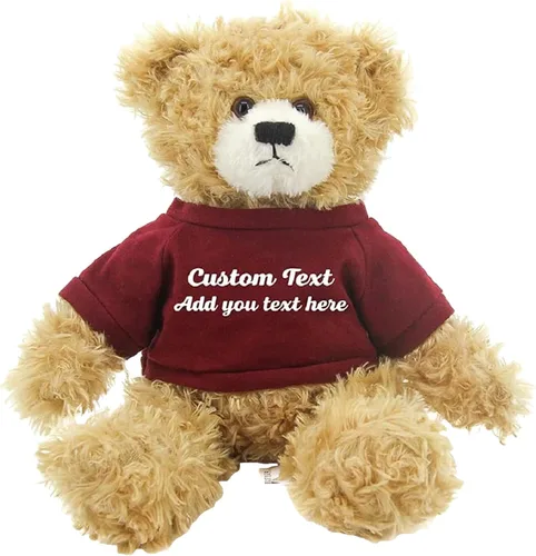 Miniatura 7 de Oso Brandon beige personalizado – Juguete de peluche personalizado de 12 pulgadas – Regalo perfecto de oso personalizado para graduación, San