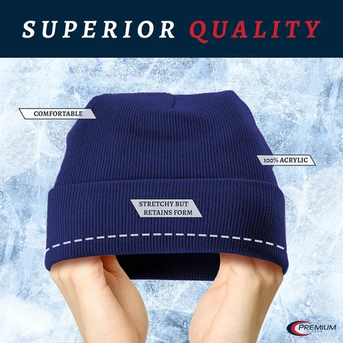 Miniatura 6 de Premium Wear Gorro Gorro de moda para hombres y mujeres con tela de poliéster acrílico suave