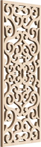 Miniatura 89 de Eveline - Paneles decorativos de pared de madera con calado, 13 3/8 pulgadas de ancho x 34 3/8 pulgadas de alto x 3/8 de alto, roble rojo rojo