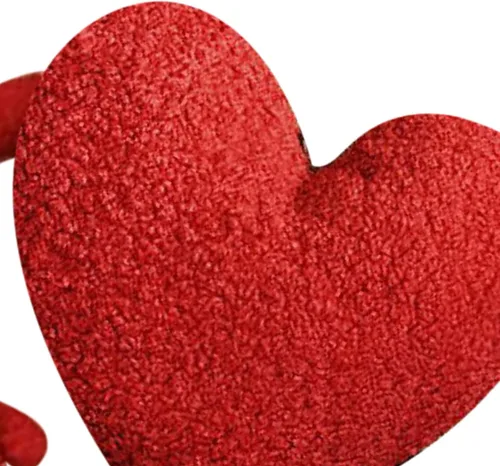 Miniatura 6 de Almohada de corazón rojo, cojín de brazos de dibujos animados con brazos largos para decoración de dormitorio, regalo de San Valentín