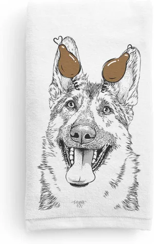 Miniatura 6 de Inkopious Bare Benson The German Shepherd - Toalla de mano decorativa para baño y cocina