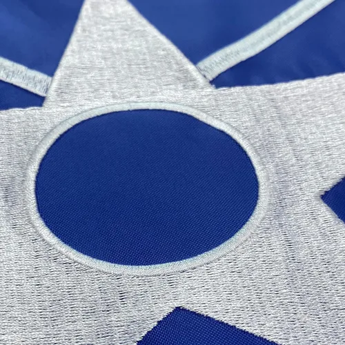 Miniatura 5 de Bandera bordada de la Fuerza Aérea de Estados Unidos de 3 x 5 pies - Moderado para exteriores de nailon Oxford de más larga duración, cabecera