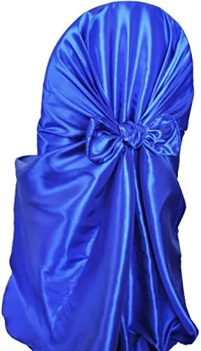 Miniatura 2 de (2 fundas universales para sillas de tafetán/funda de silla con lazo para restaurante, boda, fiesta, banquete, eventos, color rojo manzana)
