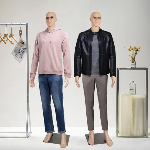 Miniatura 7 de Maniquí masculino de cuerpo completo forma de vestido de costura modelo soporte ajustable 73 pulgadas maniquí desmontable realista cuerpo exhibición
