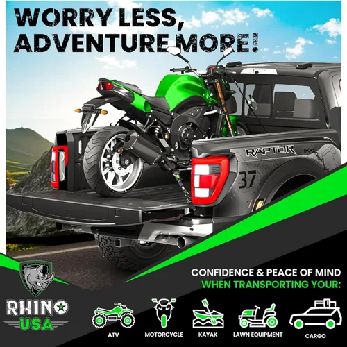 Miniatura 7 de Rhino USA Correas de trinquete retráctiles (paquete de 2) – 1 pulgada x 10 pies (1,209 libras de resistencia a la rotura) – Correas de amarre auto