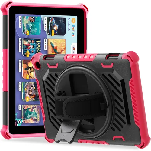 Miniatura 10 de ROISKIN Funda para tableta Amazon Kindle Fire HD 8 y HD 8 Plus de 12ª/10ª generación versión 2024/2022/2020 para niños con soporte giratorio de 360