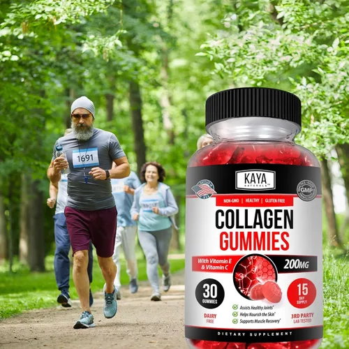 Miniatura 8 de Kaya Naturals Gomitas de colágeno para hombres y mujeres, suplemento Gomitas hechas en la naturaleza – 1000 mg de colágeno hidrolizado, vitamina