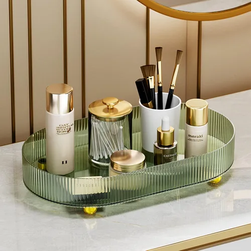 Miniatura 3 de Bandeja ligera de lujo, mesa de almacenamiento de taza de té, bandeja de mesa de maquillaje, bandeja decorativa para tocador utilizada