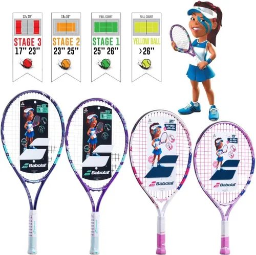 Miniatura 2 de Babolat B'Fly - Raqueta de tenis con pelotas de tenis para jugar y permanecer para niños Bolas de punto verde