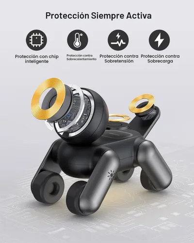 Miniatura 8 de UEQ Estación de carga inalámbrica 3 en 1 para dispositivos Apple, soporte de cargador inalámbrico plegable con luz nocturna para iPhone 17 Air 16 15