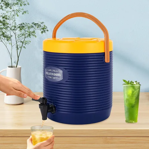 Miniatura 2 de Dispensador aislado de bebidas de acero inoxidable de 13 litros/3.4 galones, dispensador de bebidas frías y calientes con mango y grifo, dispensador