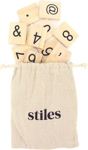 Miniatura 11 de Stiles 92 fichas de letras premium para tablero de fichas, solo letras, no incluye tablero de letras, alfabeto de crucigrama de madera Nogal