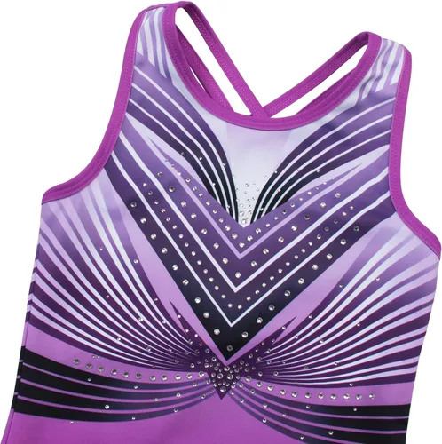 Miniatura 97 de MODAFANS Leotardos de gimnasia para niñas brillantes para bailar ballet, pantalones cortos con espalda cruzada