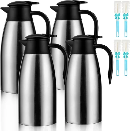 Miniatura 12 de Jarra térmica de café de 70 onzas para mantener el calor, 2 dispensadores de Airpot, olla térmica aislada al vacío de acero inoxidable para café
