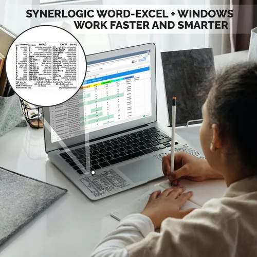 Miniatura 3 de SYNERLOGIC Guía de referencia rápida para Windows + Word/Excel (para Windows), adhesivos de acceso directo de teclado, vinilo sin residuos