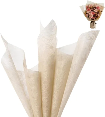 Miniatura 12 de BBJ WRAPS Papel de flores de algodón coreano, no tejido, impermeable, para ramo floral, papel de seda para suministros de floristería, 22.8 x 22.8